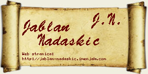Jablan Nadaškić vizit kartica